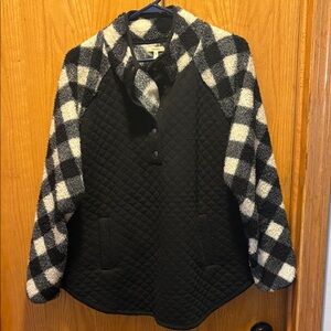 Black and White Quilted Women's Jacket